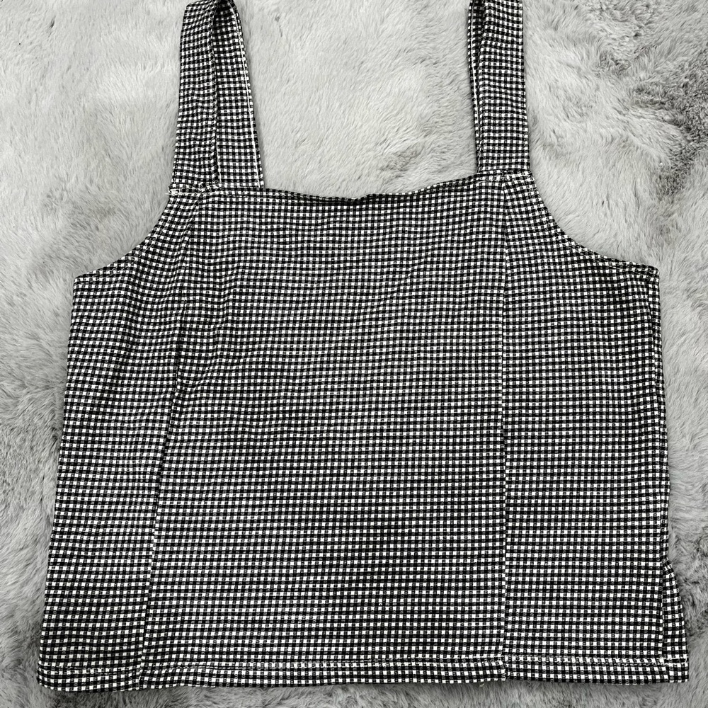 American eagle gingham crop top